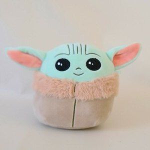 Squishmallows Baby Yoda 5” Child Plush Star Wars Mandalorian Round Mini Pillow